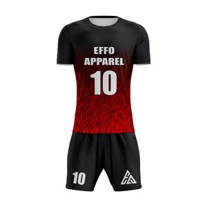Uniformes de football personnalisés à manches courtes, couleurs personnalisées, légers, toutes saisons, prix d'usine en gros, confortables - Product Image 1