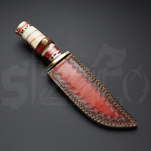 OEM Wholesale 14" Factory Made Cheap Low Price Handmade Damascus Steel Camel <b>Bone</b> <b>Handle</b> Hunting Camping <b>Knife</b> Ideal Gift - Product Image 4
