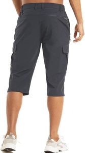 Shorts de sport pour homme, séchage rapide, 3/4, avec poches zippées, pour la randonnée, la course à pied et l'athlétisme - Product Image 1