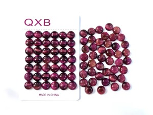 QXB pink <b>Red</b> tiger Eye Stone Round 14mm Cabochons <b>Beads</b> Jewelry Making Wholesale 4mm-30mm - Product Image 3