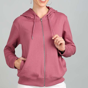 Sudaderas con Capucha de Primera Calidad para Mujer, Diseño Clásico, Cierre de Cremallera, Logotipo Frontal Personalizable, Transpirables, 100% Algodón - Product Image 3