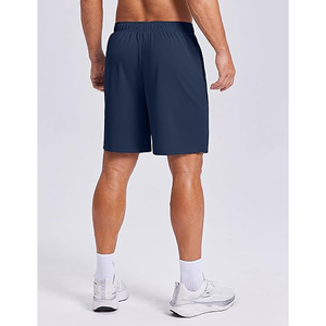 Pantalones Cortos Deportivos de Secado Rápido para Hombre, Color Azul Marino, con Cintura Ajustable con Cordón y Bolsillos Laterales, Corte Bermuda, Casuales - Product Image 2