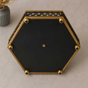 Two Tier Eco-Friendly Stainless Steel Tray Stand Black Gold Luxury Serving Dessert Stand Kitchen Counter Organizer Decorative - Product Image 1