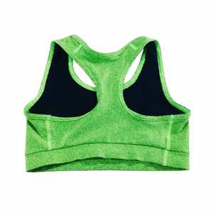 Women's High Quality 3 Piece Yoga Set Green Scoop Neck Crisscross Strap Racerback Crop Top <b>Low</b> <b>Waist</b> Full Length <b>Leggings</b> Front - Product Image 3
