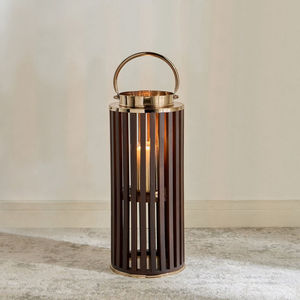 Venta al por Mayor de Portavelas de Metal y Madera de Acero Inoxidable, Faroles Redondos Hechos a Mano - Product Image 2