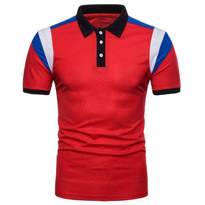 OEM Logo Men's Golf Shirts Plus Size 100% Cotton Short Sleeve Summer for Polo Shirts Solid <b>Colour</b> <b>Canvas</b> Fabric with Printed - Product Image 2