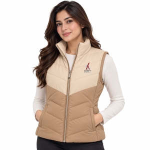 Chaleco Acolchado de Punto para Mujer, Suave, Cálido, Transpirable, Ecológico, con Cierre Frontal Completo - Product Image 1