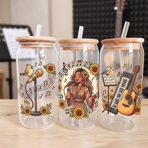 Envolturas Ecológicas para Vasos de 16oz con Protección UV para Impresión por Transferencia, Pegatinas Impermeables Listas para Aplicar para Latas de Vidrio DIY - Product Image 1