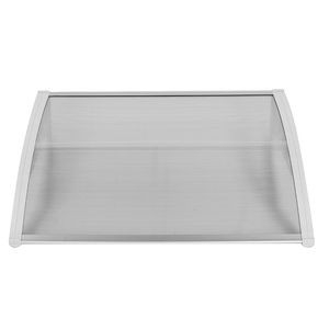 Copertura Antipioggia per Porte e Finestre, Protezione per Grondaie 100x80cm, Trasparente Bianco con Supporto - Product Image 4