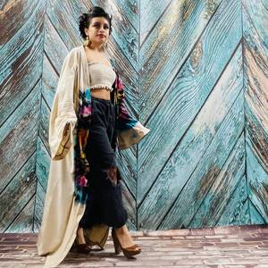 Traditionnel Tie Dye Motif Kimono Veste Bohème Festival Surdimensionné Veste Dentelle Garniture Femmes Kimono Longue Kimono Robe - Product Image 3