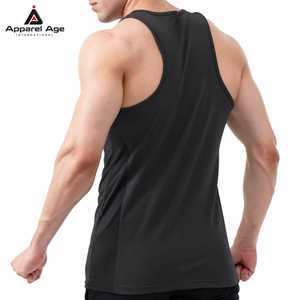 เสื้อกล้ามถักนิตติ้งผ้าฝ้ายผสมสแปนเด็กซ์สำหรับผู้ชาย น้ำหนัก 180 กรัม ระบายอากาศได้ดี แห้งเร็ว เหมาะสำหรับออกกำลังกาย เพาะกาย และฟิตเนส - Product Image 3