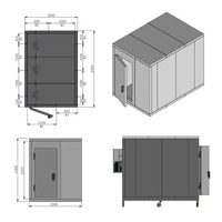 Conteneur portable -18°C -35°C -60°C, taille personnalisée, refroidisseur à moteur Daikin/Hitachi, chambre froide monobloc, congélateur rapide pour entrepôt frigorifique