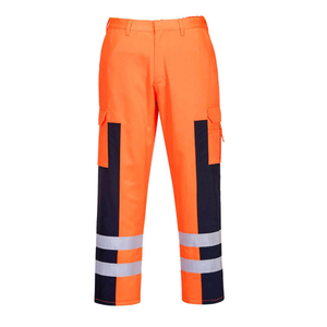 Hi Vis Reflective <b>Tape</b> Multi-Pockets Protective <b>Security</b> Men's Casual Lightweight Breathable Safety Cargo Pants - Product Image 3