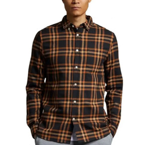 Men's Plaid Flannel Long Sleeve Casual Shirt <b>Turn</b>-down Collar Full Sleeve Autumn Wear <b>Button</b> Down - Product Image 6