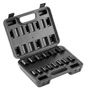 Set di chiavi a bussola a impatto da 14 pezzi, attacco da 3/8 pollici, metrico 7-20 mm, a 6 punte, in acciaio legato CrMo, con funzione esagonale, a profilo ribassato, per riparazioni auto, con numerazione facile da leggere - Product Image 3