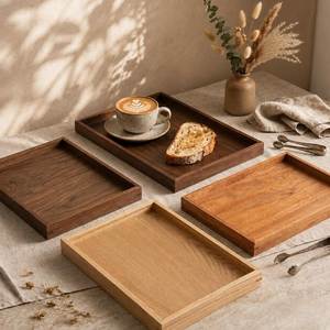 Luxury Wooden Rectangle Tray Modern Stylish Durable Dishwasher Safe Kitchen Desk Use Home Decor Handmade India Arif Handicrafts - Product Image 5