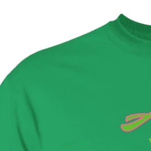 Camiseta Verde de Manga Corta con Estampado Gráfico de Letras Griegas, Cuello Redondo, Estilo Casual de Algodón, Prenda Superior para Mujer, Ropa de Calle para Uso Diario - Product Image 2