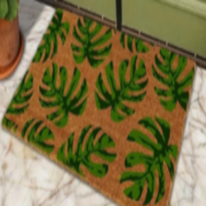 Tapis en fibre de coco PVC durable, antidérapant, lavable, écologique, style moderne, couleur unie, pour hôtel, bureau, maison, extérieur - Product Image 1