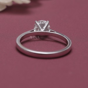 IGI Certified Round Solitaire Diamond Engagement & Wedding <b>Ring</b> in 9K Yellow / Rose & White Gold - Product Image 4