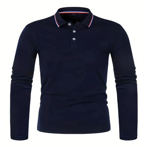 Polo de Manga Larga con Cierre para Ropa Deportiva, Polo de Manga Larga para Uso Casual - Product Image 1