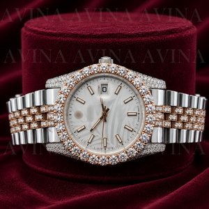 Reloj Mecánico Iced Moissanite de Lujo, Correa de Acero Inoxidable de 20 mm, Esfera de Cristal, Pantalla Analógica, Uso Diario, Edición Limitada - Product Image 3