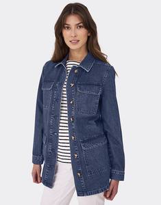 Faux Fur Collar Women Denim <b>Jacket</b> Padded Winter Jean Outerwear Warm Lining - Product Image 5