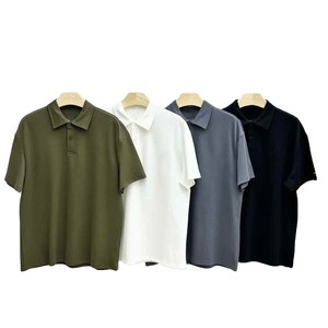 <b>Men's</b> Short Sleeve <b>Polo</b> <b>Shirt</b> Solid Color Knitted Casual Style Regular Fit Blue - Product Image 6