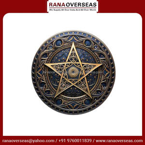 Tuile d'autel en métal de qualité luxueuse et supérieure Tenture murale à thème pentagramme disponible en différents modèles et tailles à un excellent rapport qualité-prix - Product Image 3