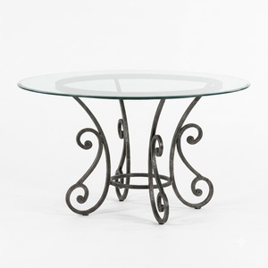 Mesa de Centro de Hierro Forjado Victoriano Europeo de Lujo, Hecha a Mano, para 4 Personas, Personalizada, Resistente a la Intemperie, para Patio - Product Image 1