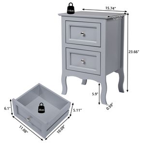 2 Comodini in Legno Massello Stile Country a Due Livelli, Grandi Dimensioni, Eleganti Mobili Tradizionali per Camera da Letto, Ideali per Appartamenti - Product Image 6