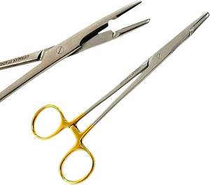 Pinza Portaagujas Quirúrgica Premium Olsen Hegar con Mango de Bloqueo de Precisión, Punta Recta Dentada Duradera, Aprobada por ISO - Product Image 1