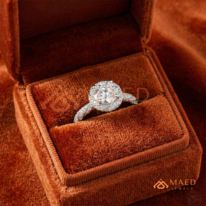 Anillo de Plata de Ley 925 con Moissanita de Corte Redondo Halo, Joyería Elegante para Novia, Promesa, Uso Diario, Regalo para Mujer, Brillo USA - Product Image 4