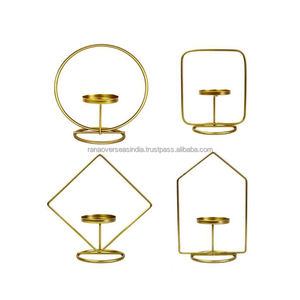 Decorative Geometric Metal Candle Holder High Quality <b>Table</b> Accent Perfect for Any <b>Occasion</b> in Various Styles and Sizes - Product Image 4