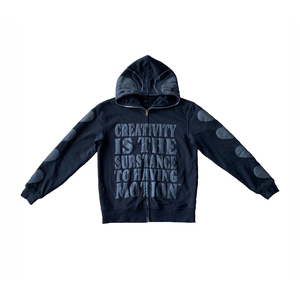 Sudadera con Capucha Rosa con Cierre, Unisex, Oversize, Diseño de Letras con Estampado Puff, Transpirable, Estilo Urbano, Sudadera con Capucha para Otoño - Product Image 3