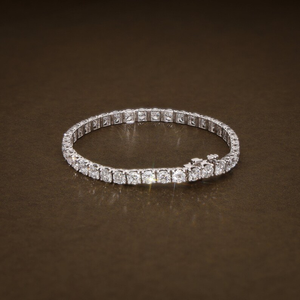 Bracelet tennis rond en diamants de laboratoire brillants 12,14 carats (CTW) couleur E-F, diamants certifiés VVS2, élégant cadeau de mariage pour elle - Product Image 3