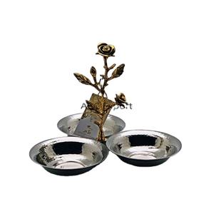 Feuille Designer laiton métal acier inoxydable servant hôtel Ware bols de service alimentaire fêtes de mariage Table décorative collations bol - Product Image 1