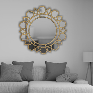 Elegante espejo con marco de madera WPC diseñado para aportar encanto y funcionalidad a tu espacio. - Product Image 6