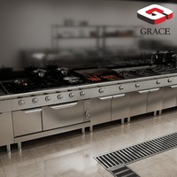 Équipement de réfrigération pour cuisine commerciale GRACE, solution clé en main pour la chaîne du froid avec congélateur, refroidisseur et machine à glace