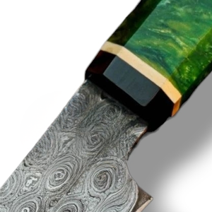Cuchillos de Chef Damasco al por Mayor con Hoja Afilada, Acabado de Acero con Patrón Único y Mango de Resina de Madera para Profesionales - Product Image 6