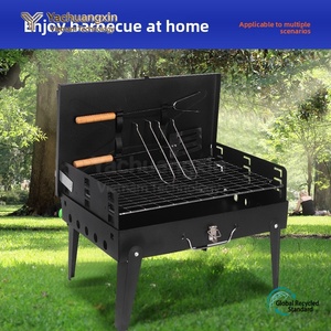 Portable Folding Charcoal Grill 43x26x46cm Steel Outdoor Camping <b>BBQ</b> Grill with <b>Tools</b> and Painted Finish - Product Image 4