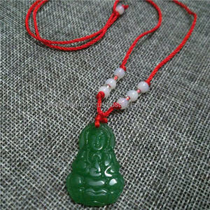 Collar con Colgante de Buda de Piedra Natural de Estilo Vintage JIEYOU, Cadena de Cuentas Unisex para Ceremonias Religiosas - Product Image 4