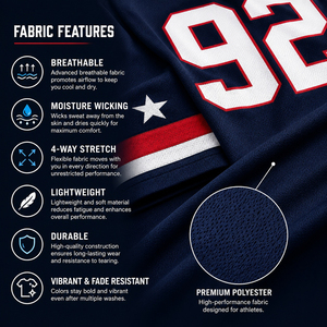 Conjunto de Jersey y Pantalones Cortos de Malla Transpirable Personalizado OEM para Lacrosse, de Manga Corta, para Entrenamiento y Torneos, Unisex - Product Image 6