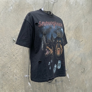 Snowgrace <b>Gothic</b> Rottweiler Print Oversized Men's T-<b>Shirt</b> Short Sleeve O-Neck Jersey Cotton Animal Pattern Design - Product Image 3