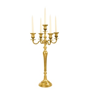 Premium Style Metal Candelabra For Elegant Dining Decoration With Artistic Hand Forged Iron Design - Product Image 1
