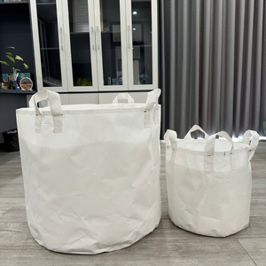 THUY LINH Panier de culture suspendu pour plantes et fleurs, en toile maillée laminée blanche, avec poignées en disque, pour jardin intérieur, imprimé sérigraphié - Product Image 6