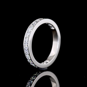 Factory Custom IGI Certified 0.75 Carat Round Diamond Channel <b>Set</b> <b>Wedding</b> Band Fine Jewelry <b>Ring</b> <b>for</b> <b>Women</b> - Product Image 4