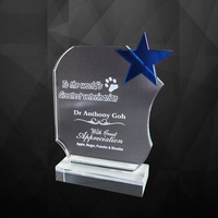 Trophées en acrylique transparent personnalisés de qualité supérieure, plaque de récompense avec logo personnalisé pour la cérémonie annuelle de reconnaissance des succès commerciaux, vente en gros