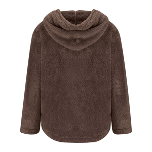 Vente en gros de sweats à capuche en polaire sherpa pour hommes et femmes, chauds, doux, en peluche, avec fermeture éclair, vêtements streetwear personnalisés, fournisseur - Product Image 4