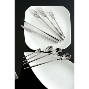 Modern Look Luxury High Quality Stainless Steel Silver Flatware Set with Royal Look Cutlery Set for Wedding - Product Image 1