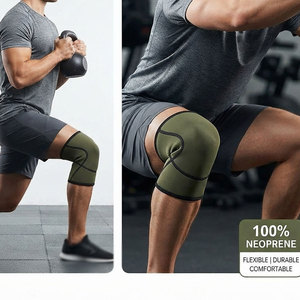 Genouillères en néoprène idéales pour la musculation et les entraînements intensifs, avec compression, soutien articulaire et coutures plates. - Product Image 6